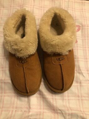 New uggs sheepskin brown fluffy y2k Chic loafers shoes